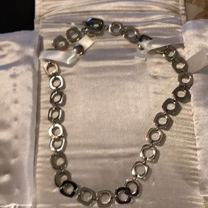 St. Steel, silver color necklace EUC